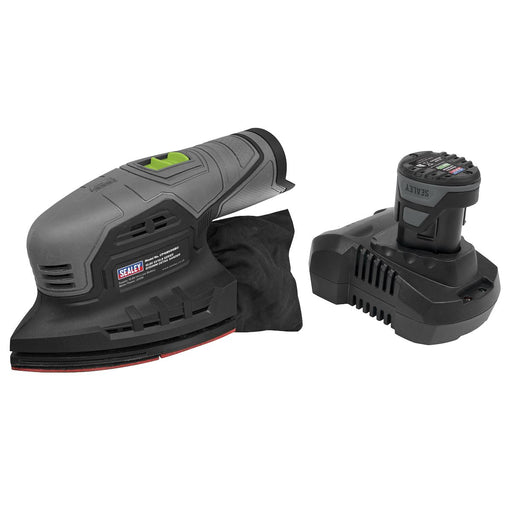 Sealey SV10.8 Series 150mm Cordless Detail Sander Kit 10.8V 2Ah CP108VDS Sealey - Dynamic Drive