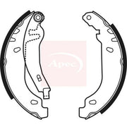 Apec Brake Shoe Set Axle Kit fits Renault Clio I 1990-1999 1.1 1.2 1.4 1.8 1.9
