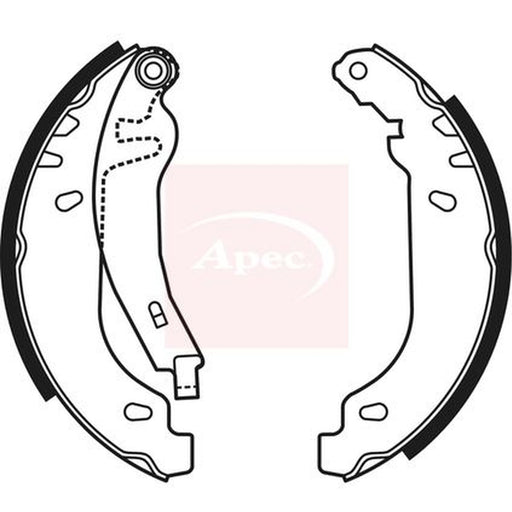 Apec Brake Shoe Set Axle Kit fits Renault Clio I 1990-1999 1.1 1.2 1.4 1.8 1.9