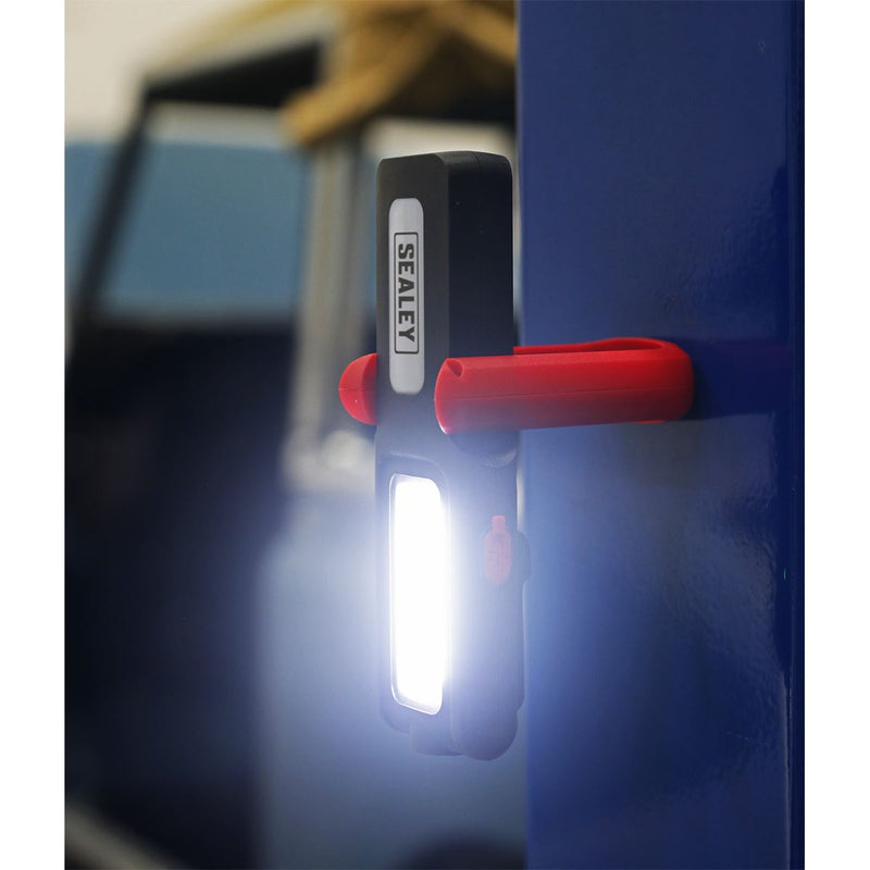 Sealey Rechargeable Inspection Light 5W COB & 3W SMD LED with Power Bank Red Sealey - Dynamic Drive