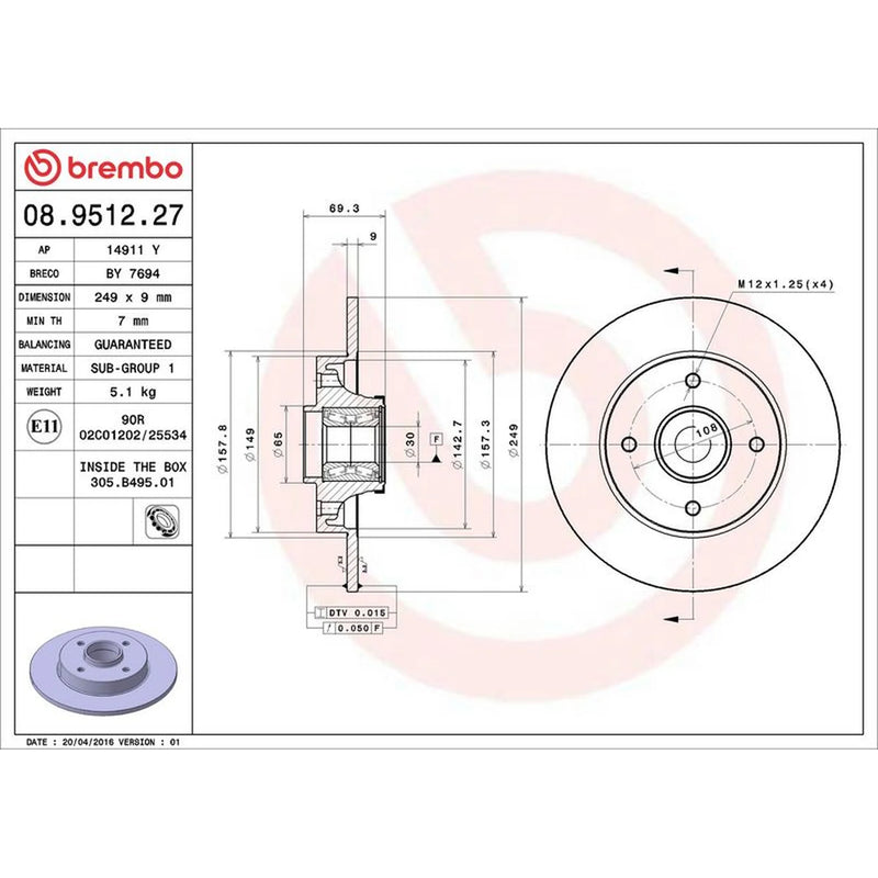 Brembo Front & Rear Brake Discs & Pads fits Citroën C3 II 2009-2016 1.1 1.4