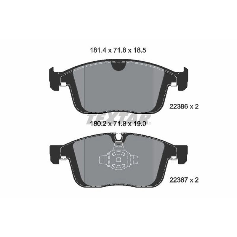 Textar Front Brake Pad Set 2238601