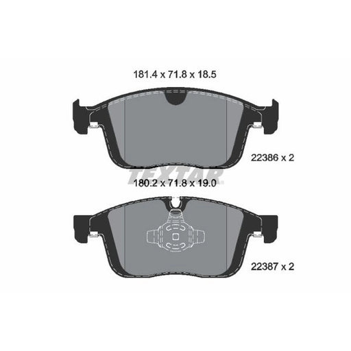Textar Front Brake Pad Set 2238601