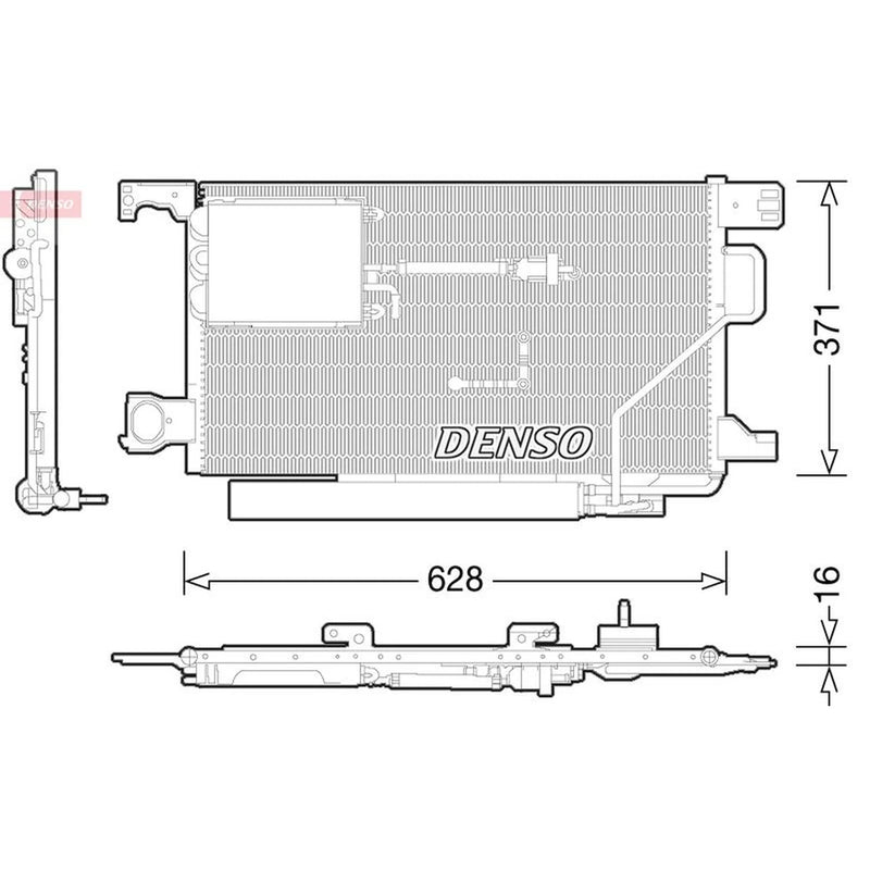 Denso Air Conditioning Condenser fits Mercedes-Benz C-Class 2000-2008