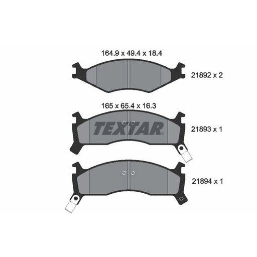 Textar Front Brake Pad Set 2189202