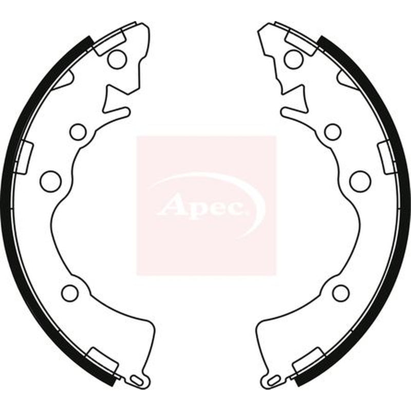 Apec Brake Shoe Set Axle Kit fits Kia Picanto II 2011-2017 1.0 1.2