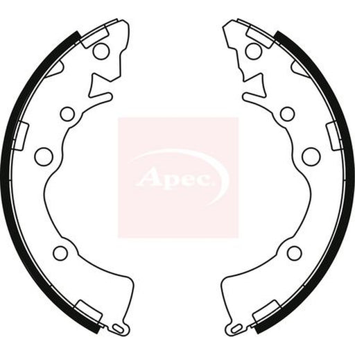 Apec Brake Shoe Set Axle Kit fits Kia Picanto II 2011-2017 1.0 1.2