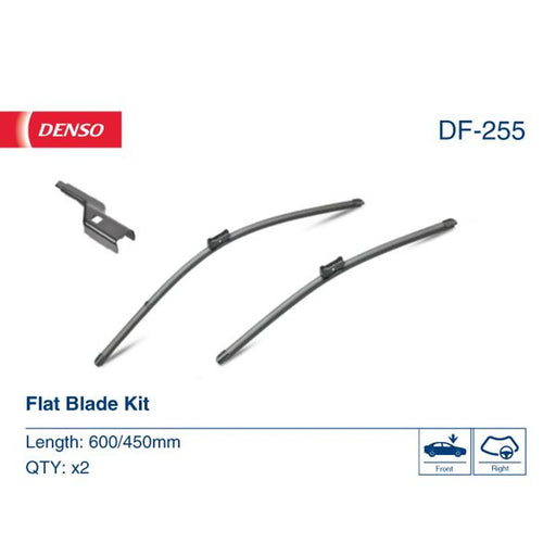 Denso Front & Rear Wiper Blade Set fits Skoda Superb II 2008-2015
