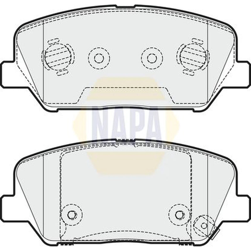 NAPA Front Brake Pad Set fits Hyundai I30 2011-2020 1.4 1.6