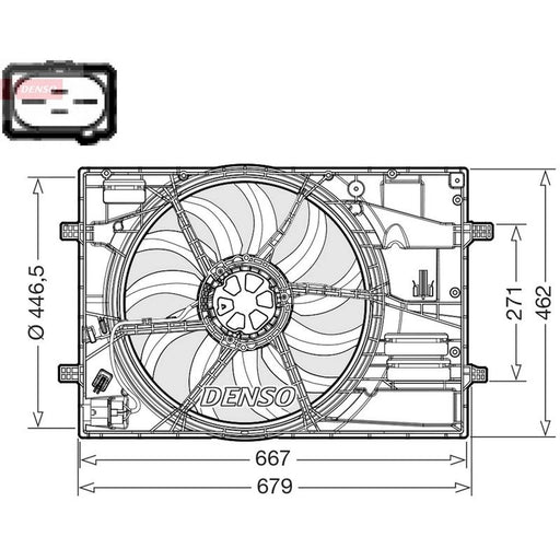 Denso Engine Cooling Fan fits Audi A3 2019-2021