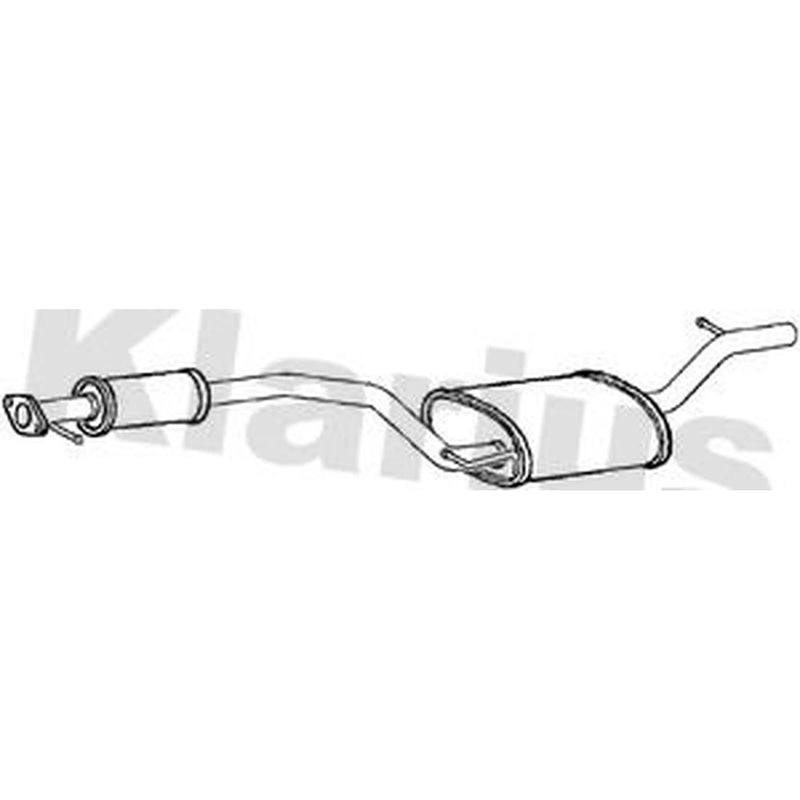 Klarius Box With Centre Pipe Centre fits Ford Focus I 2002-2004