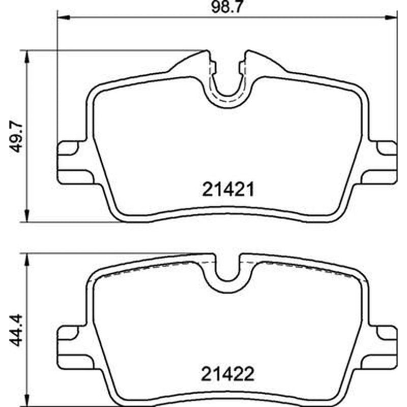 Brembo 4 x Rear Brake Pad Set fits BMW 2 2021-2022