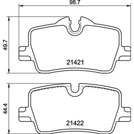 Brembo 4 x Rear Brake Pad Set fits BMW 2 2021-2022