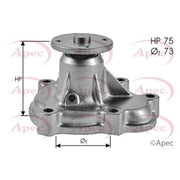 Apec Engine Cooling Water Pump fits Opel Astra F 1991-1998 1.7