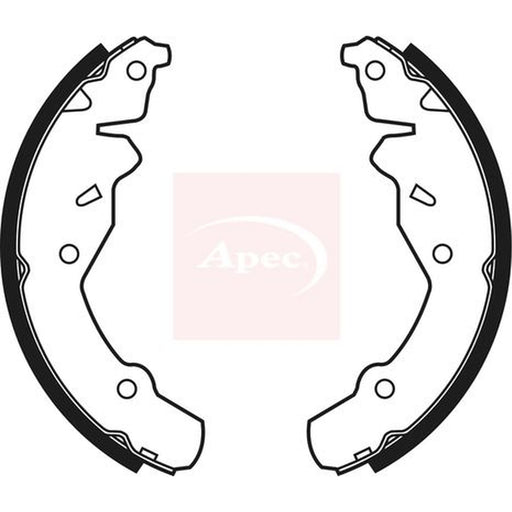 Apec Brake Shoe Set Axle Kit fits Chrysler Pt Cruiser 2000-2010 2.0 2.4