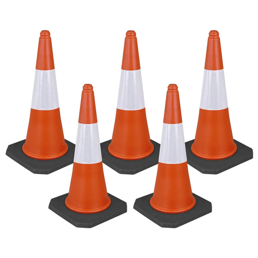 Sealey Traffic Cone 75cm - Pack of 5, Hi-Vis & Durable