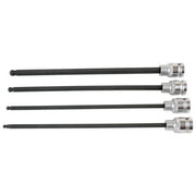 Laser Extra Long Ball End Hex Socket Bit Set 1/2"D 4pc 6711 Laser - Dynamic Drive