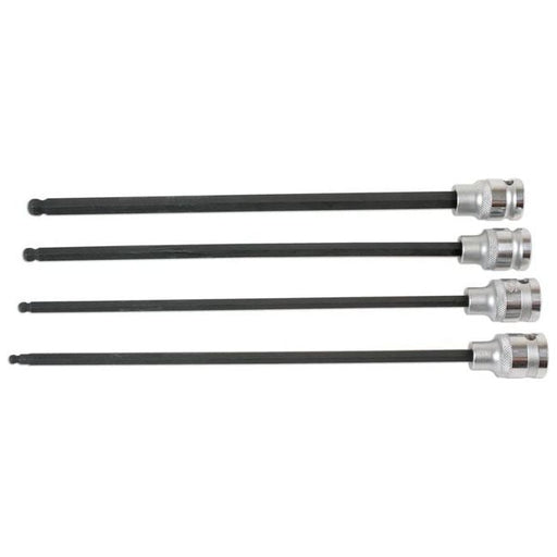 Laser Extra Long Ball End Hex Socket Bit Set 1/2"D 4pc 6711 Laser - Dynamic Drive