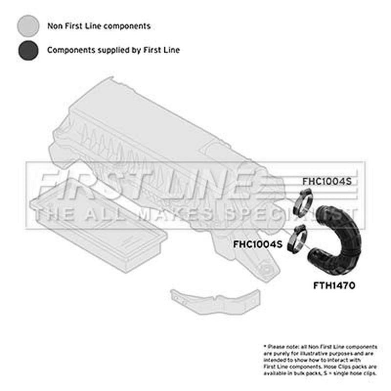 First Line Air Filter Intake Hose fits Citroën Nemo Box Body/Mpv 2008 on 1.4