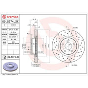 Brembo Xtra Front / & Rear / Brake Discs & Pads fits Subaru Outback 2003-2009