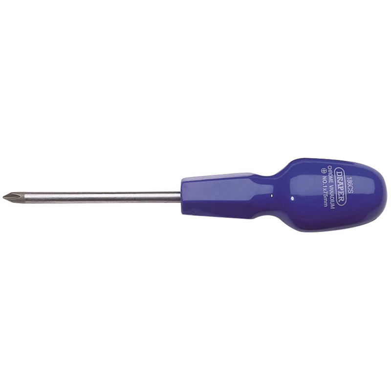 Draper Cross Slot Cabinet Pattern Screwdriver, No.1 x 75mm (Sold Loose) 19504 Draper - Dynamic Drive
