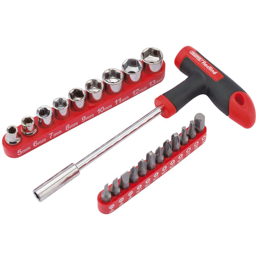 Draper T Handle Driver with Socket and Bits Set (22 Piece) 68841 Draper - Dynamic Drive