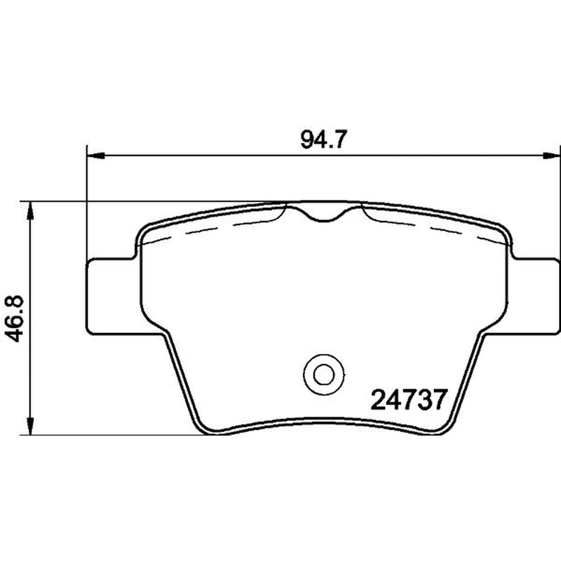 Mintex Rear Brake Pad Set fits Peugeot 207 2006-2013 1.6