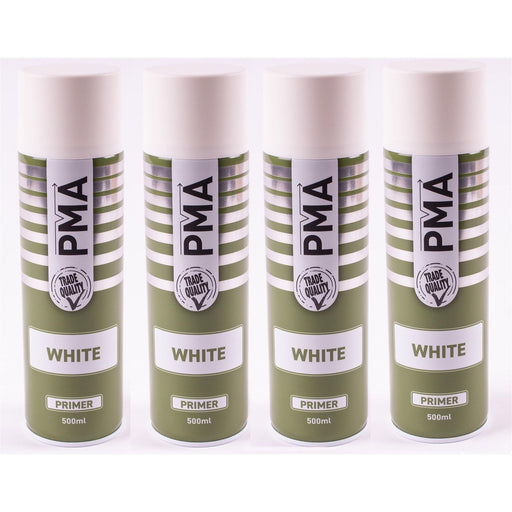 4X PMA Aerosol Spray Primer White 500ml High Coverage Plastic Primer PMA - NN4 Online 