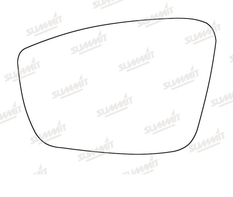Summit Stick-On Standard Mirror Glass fits VW Up 12 on LHS Summit - Bars 4 Cars