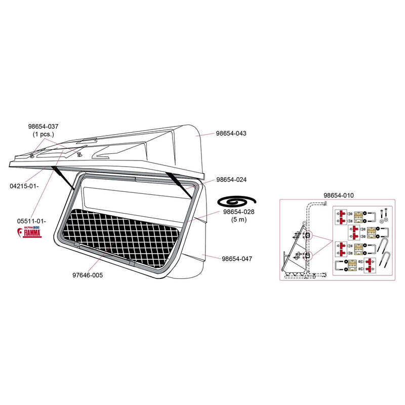 Fiamma Ultra Box 500 Rear Mount Storage Caravan Motorhome Carry Bike 04148-01 Fiamma  - Dynamic Drive