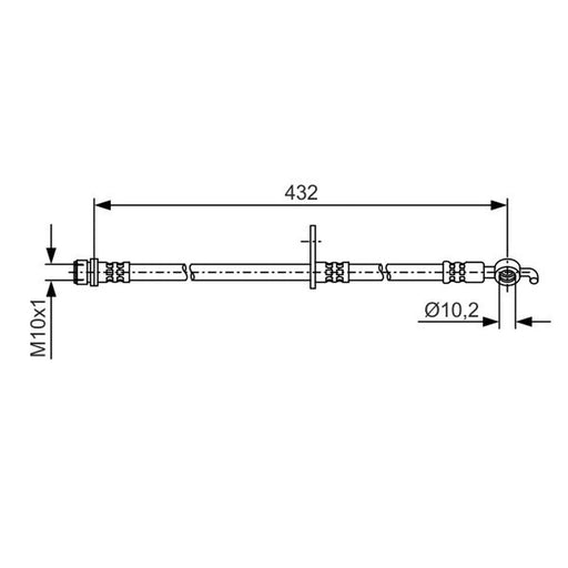 Bosch Brake Hydraulic Hose Line Front Left 1 987 481 A58