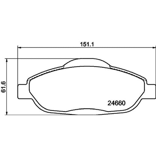 DON Front Brake Pad Set fits Peugeot 3008 2009-2016