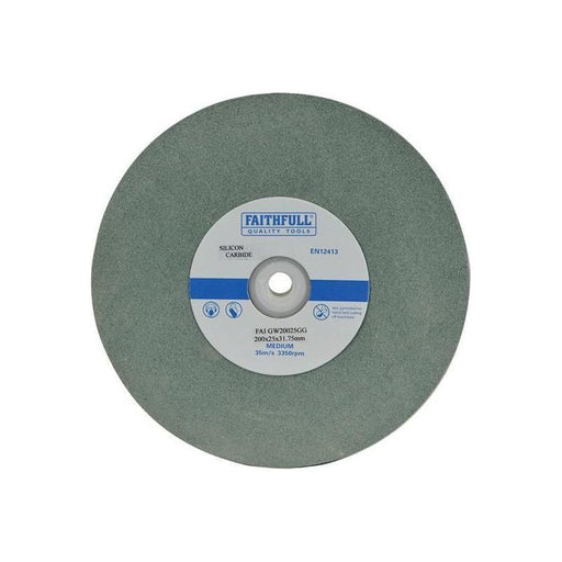 Faithfull General Purpose Grinding Wheel 200 x 25mm Green Grit Faithfull - Town Tools