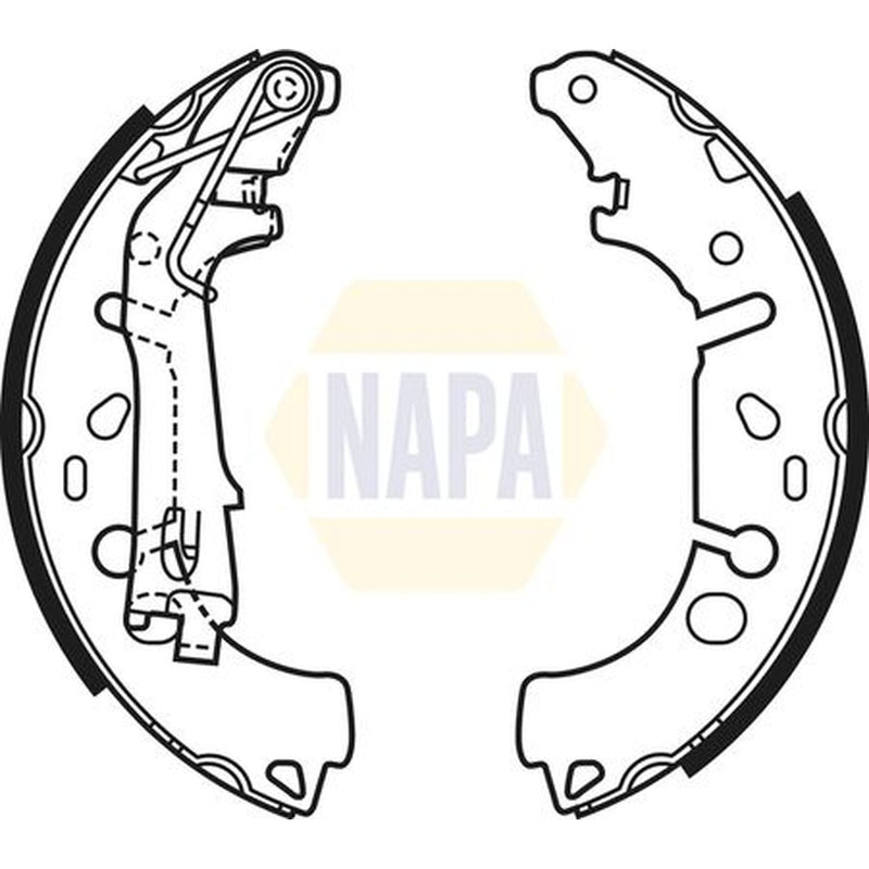 NAPA Brake Shoe Set Axle Kit fits Citroën Nemo 2009-2010 1.3 1.4