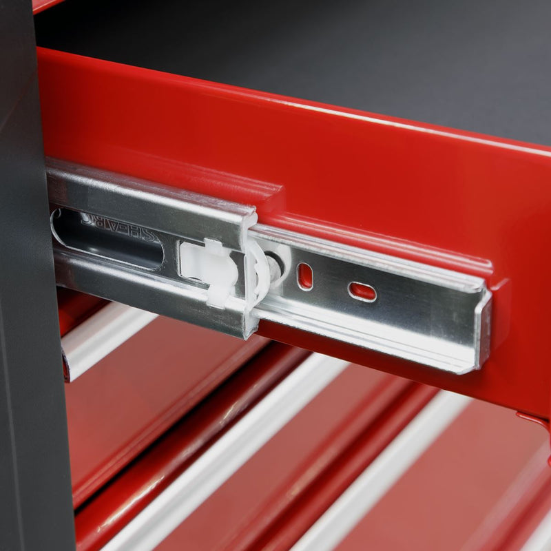 Sealey Rollcab 7 Drawer with Ball-Bearing Slides Red AP3407 Sealey - Dynamic Drive