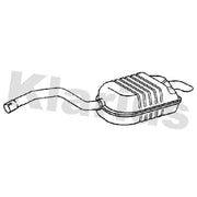 Klarius Box With Tail Pipe Rear fits Volvo V70 III 2007-2015