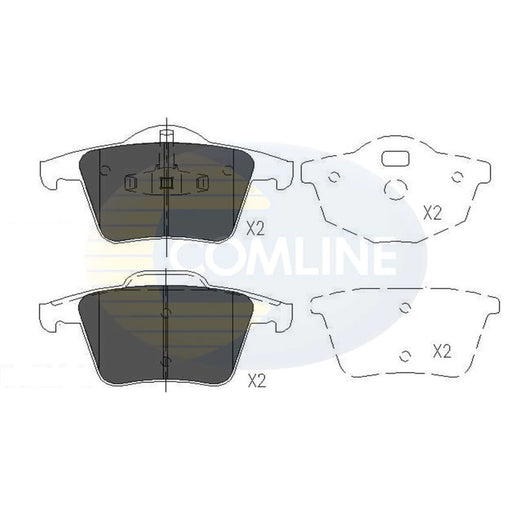 Comline 4 x Rear Brake Pad Set fits Volvo XC90 I 2002-2014 2.5 3.2