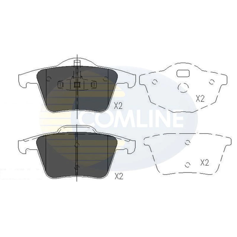 Comline Rear Brake Discs & Pads fits Volvo XC90 I 2002-2014 2.5 3.2