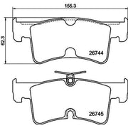 Mintex Rear Brake Pad Set fits VW California T7 Camper 2024 on 1.5 2.0
