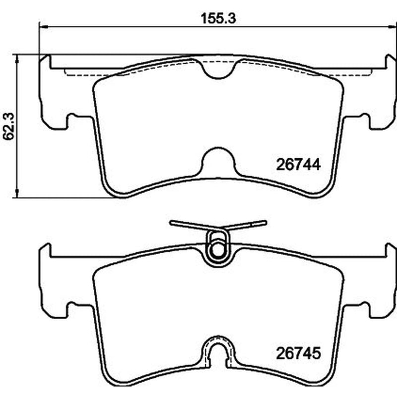 Mintex Rear Brake Pad Set fits VW California T7 Camper 2024 on 1.5 2.0