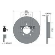 Textar 2 x Solid Rear Brake Discs 92269103-x2