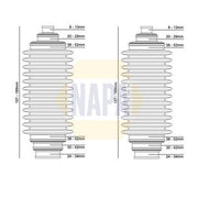NAPA Steering Bellow Kit Front fits Abarth Strada 1983-1987 2.0