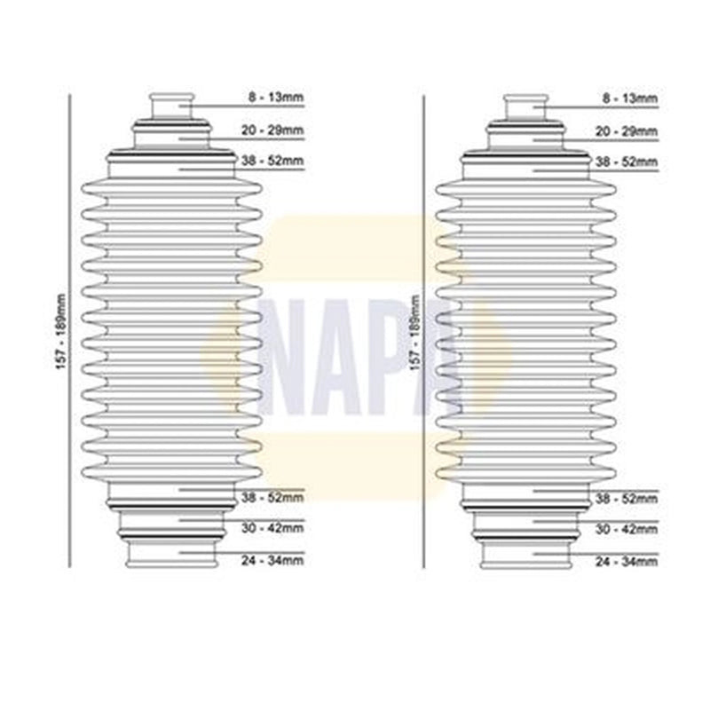 NAPA Steering Bellow Kit Front NCB3007
