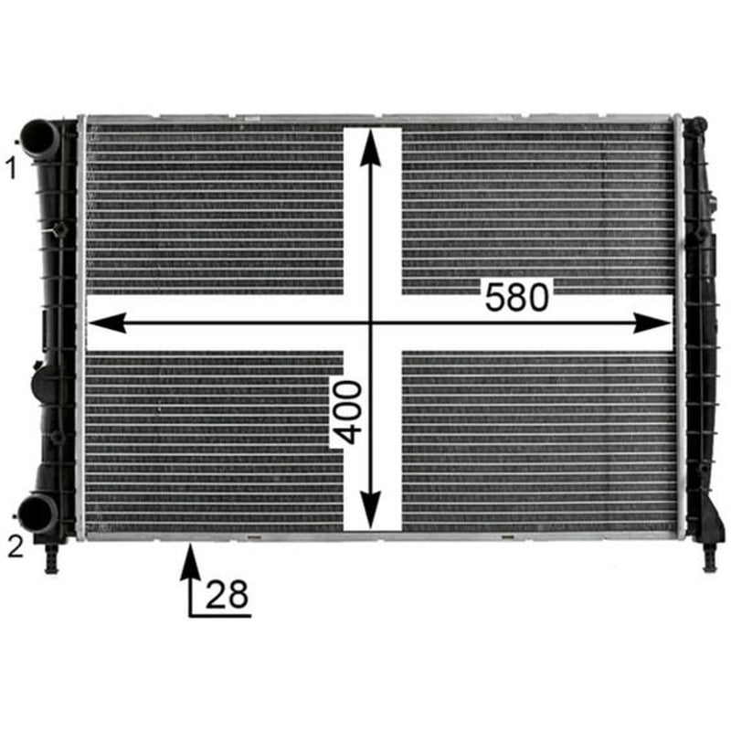 Mahle Engine Radiator fits Alfa Romeo GT 2003-2010 1.8 2.0