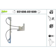 Valeo Electric Window Regulator Lifter Left Front 851698