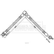 Borg & Beck Brake Hydraulic Hose Line Rear Left BBH7897