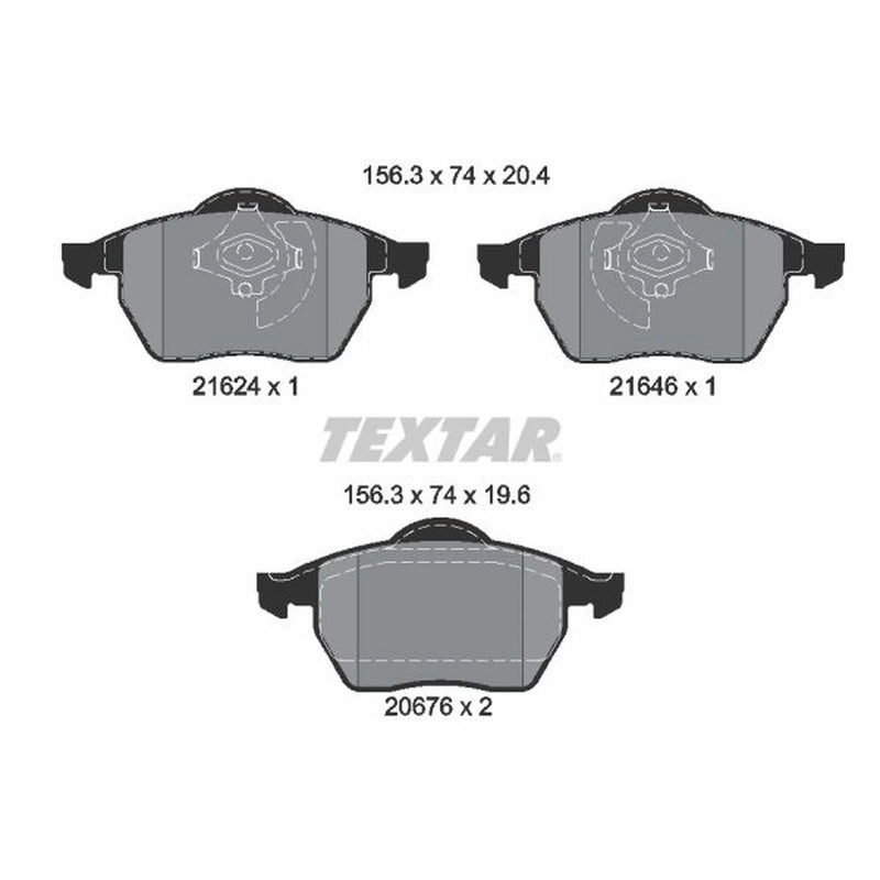 Textar Front Brake Pad Set 2162402