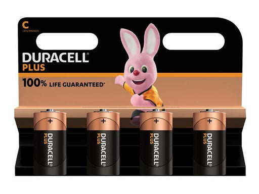 Duracell C Cell Plus Power +100% Batteries (Pack 4) Duracell - Dynamic Drive