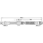 Borg & Beck Brake Hydraulic Hose Line Front Right BBH7175