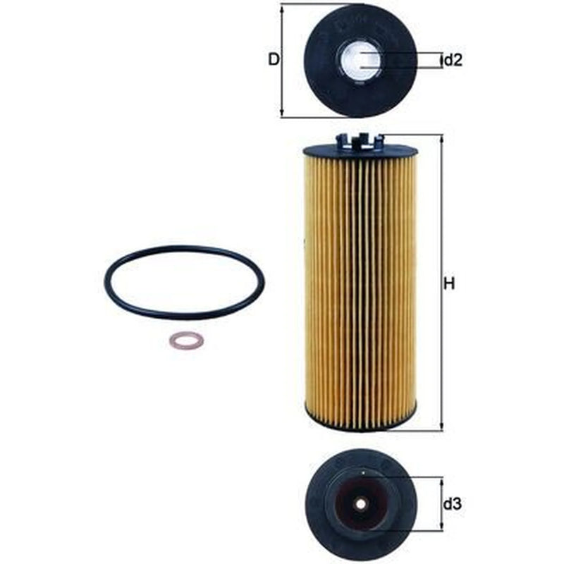 Mahle Engine Oil Filter OX 164D
